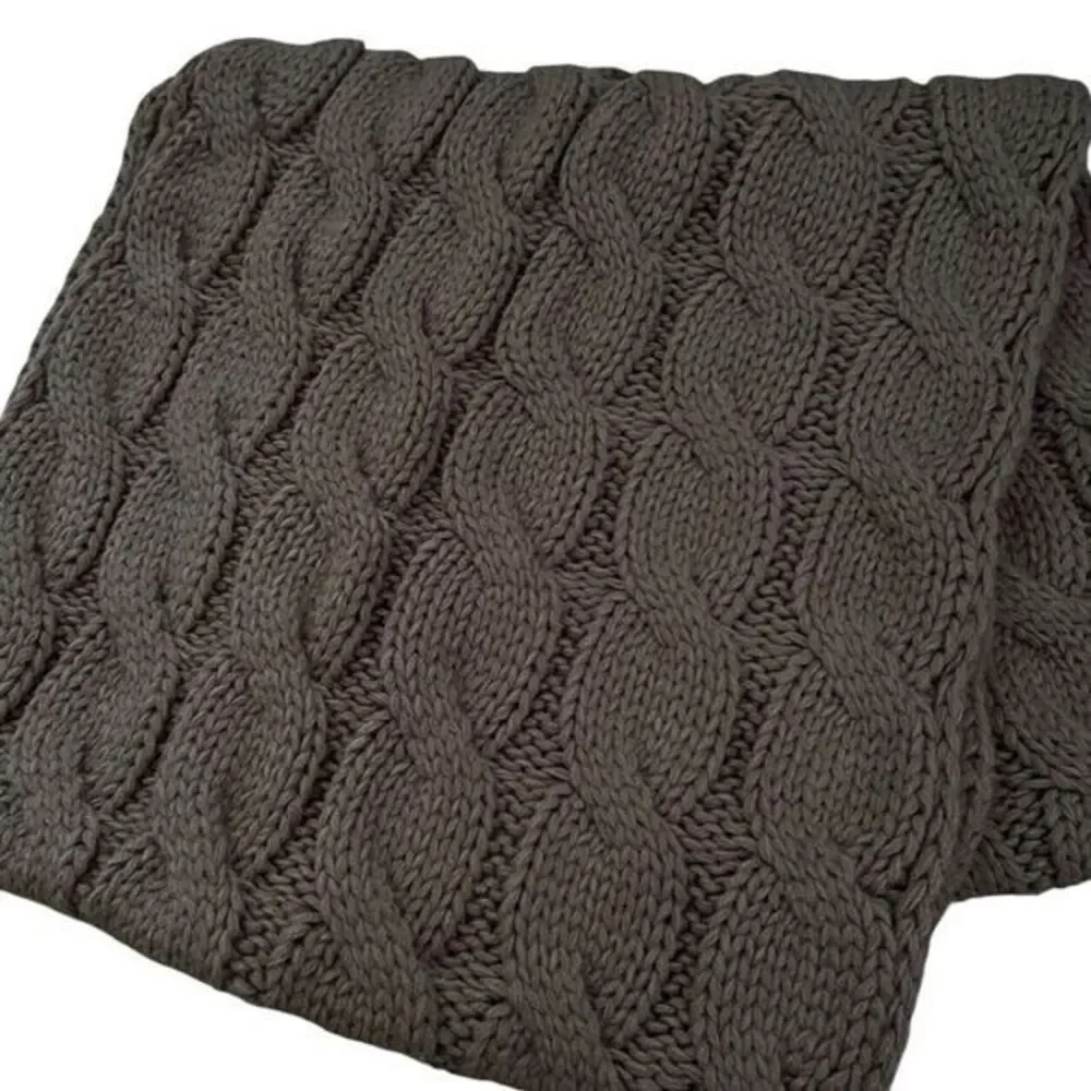 Infinity Scarf‎ Acrylic Tan Beige Women's One Size Knitted Winter Warm Toboggan